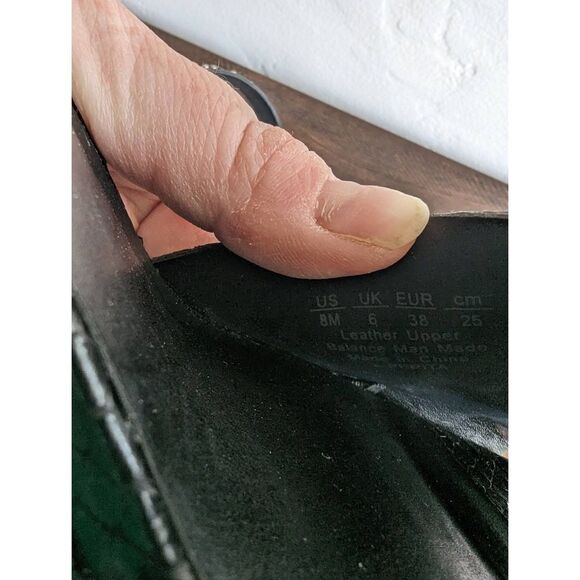 Franco Sarto Black Leather Pepita Heeled Sandals - Size 8 - Picture 8 of 8